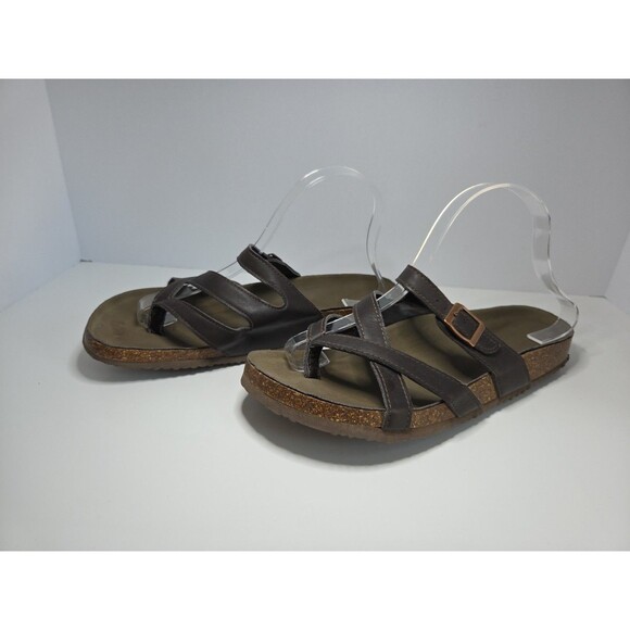 Madden girl Minimalist style strappy sandals with cork footbed size 10 boho - Picture 3 of 10